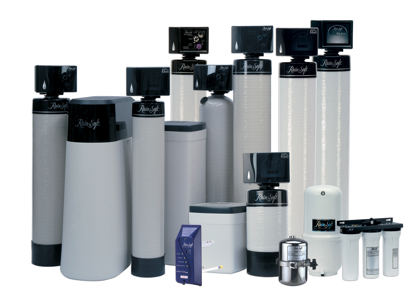 RainSoft complete product line of water treatment systems